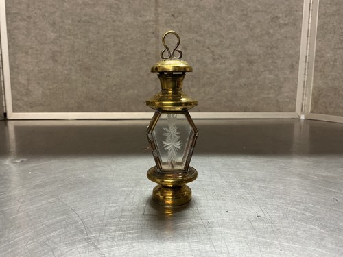 Mini brass candle - 4”, lantern