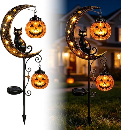 Halloween solar black cat - halloween,